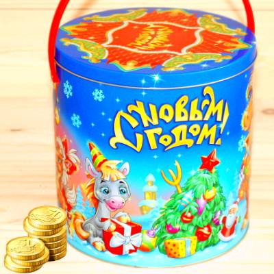 Недорогой детский новогодний подарок 1000 грамм в Скоропусковому