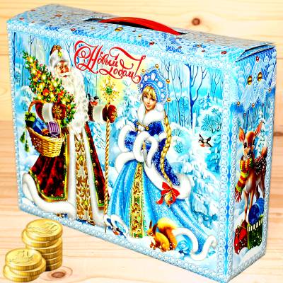 Недорогой детский новогодний подарок 1000 грамм в Скоропусковому