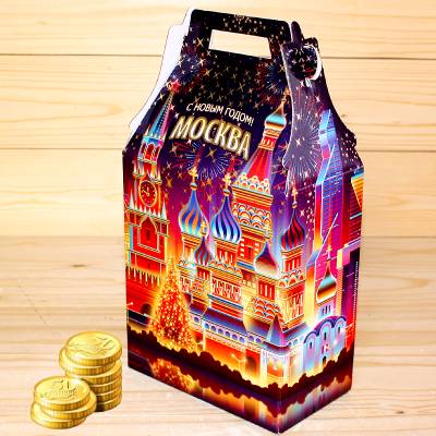 Экономный сладкий новогодний подарок весом 1000 грамм в Скоропусковому