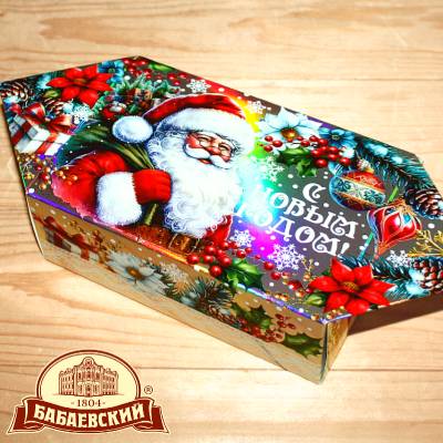Сладкий новогодний подарок Бабаевский в картонной упаковке в Скоропусковому