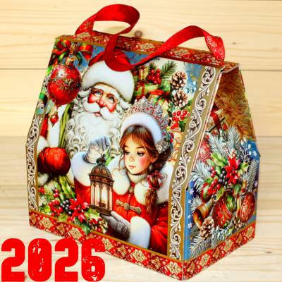 Подарок от Деда Мороза со сладостями детям на Новый Год 2026 в Скоропусковому