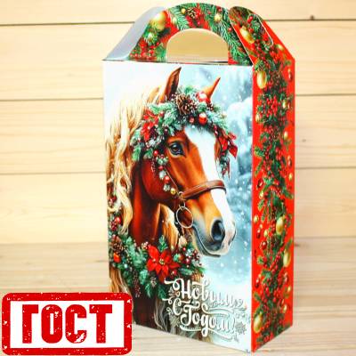 Сладкий новогодний подарок по ГОСТу в картонной упаковке в Скоропусковому