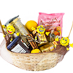 Корзина с медом и чаем в Скоропусковому