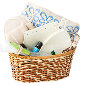 Корзина с набором для бани в Скоропусковому