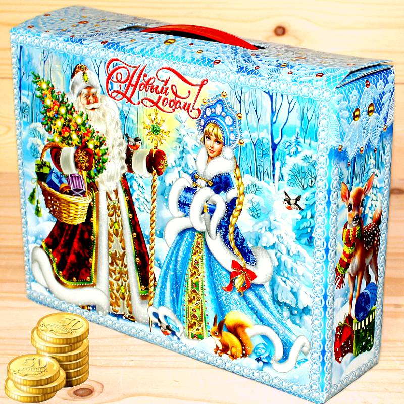 Недорогой детский новогодний подарок 1000 грамм в Скоропусковому